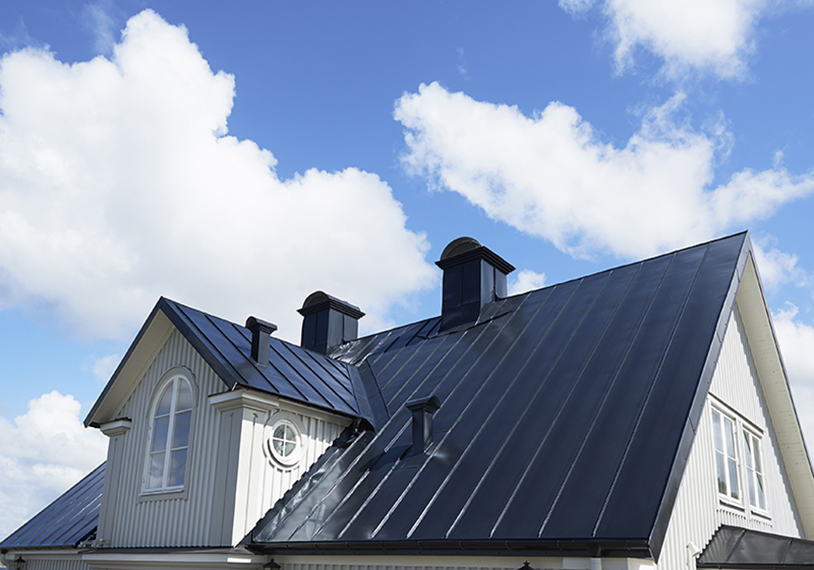 4. Bandtackt plat Dubbelfalsat Plattak Malmo Skane