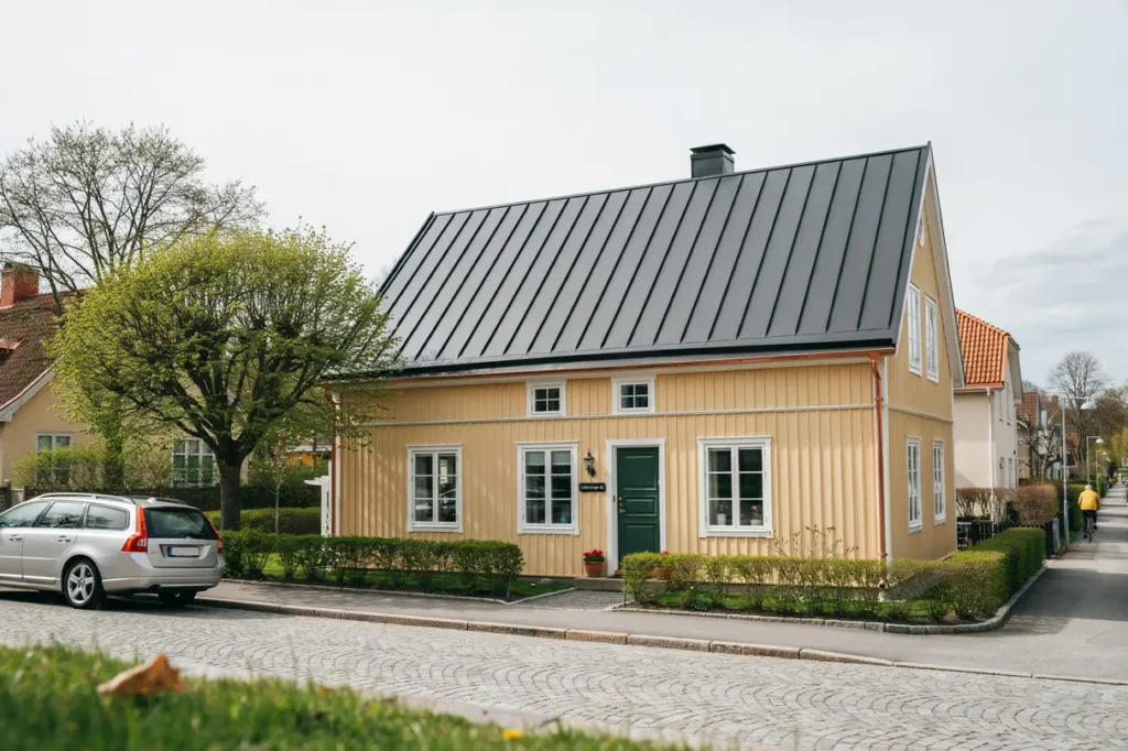 byte till dubbelfalsat bandt ckt pl ttak p villa i limhamn malm