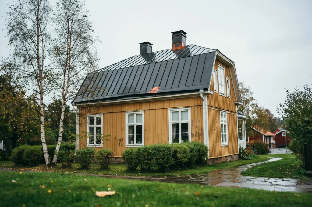 pl ttak som bullrar i regn och bl st orsaker l sningar och n r du b r ta in en pl tslagare